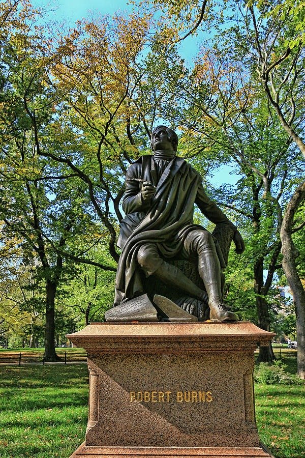 statue of robert burns central park new york