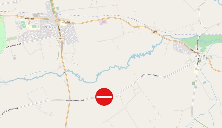 Inverquhomery road closure