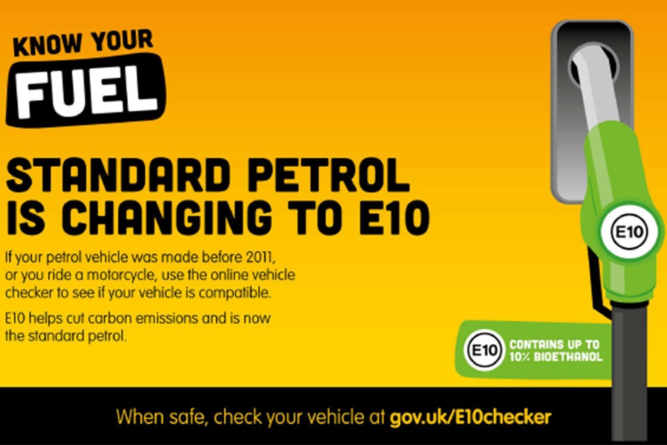 Standard petrol is changing to E10