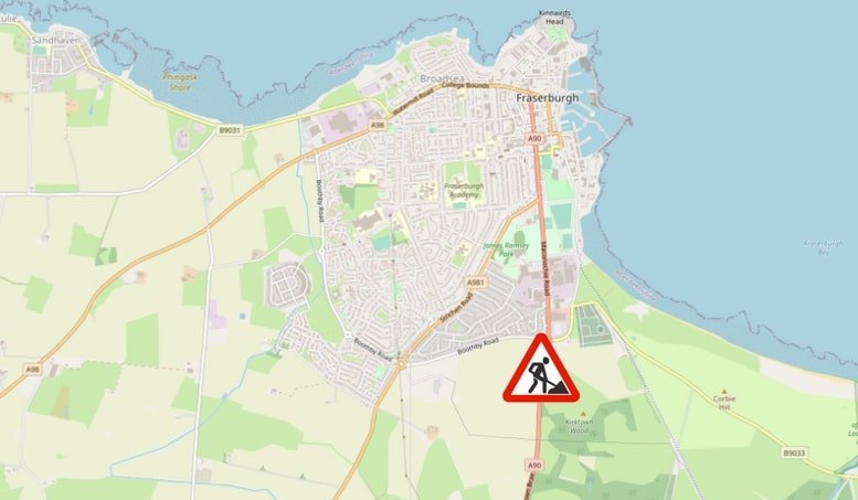 Fraserburgh roadworks