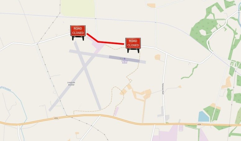 Road Closure Between Peterhead and Longside
