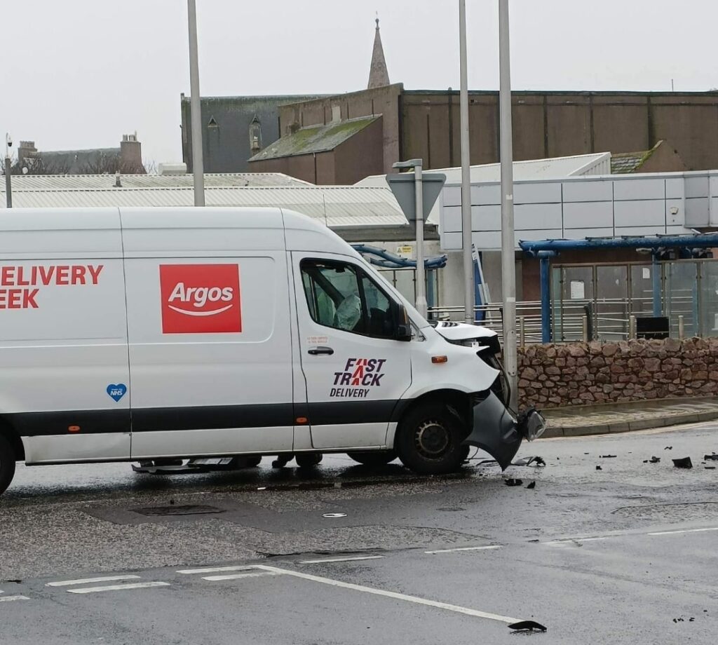 Collision this morning in Peterhead 2 min