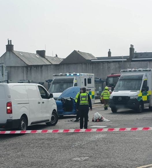 Crash in Peterhead 3 min