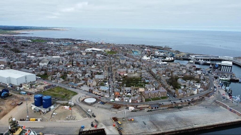 Peterhead from above. 5 min