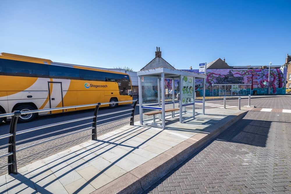 Newly refurbished Peterhead Bus Station min