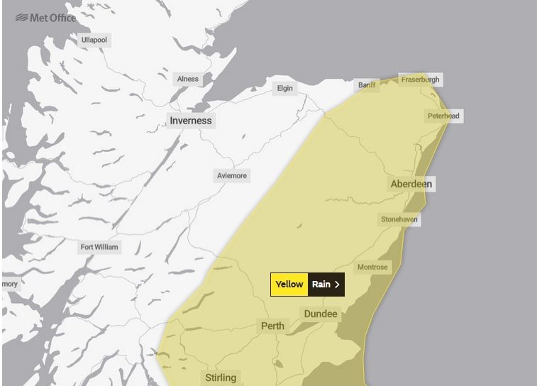 Yellow Weather Warning Updated