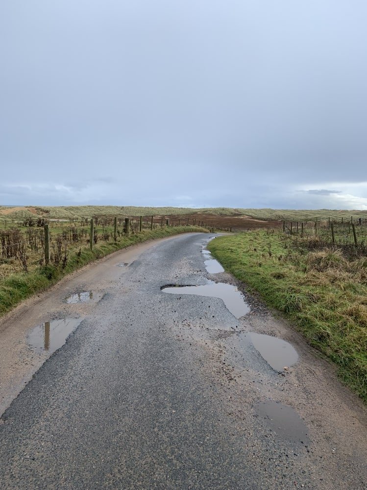 Repair works Scotstown Beach Car Park 0 min