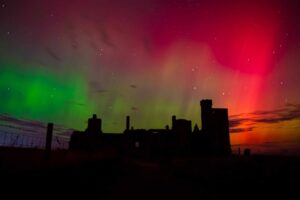 Beautiful Aurora over Slains Castle 2024