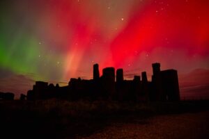 Beautiful Aurora over Slains Castle 2024