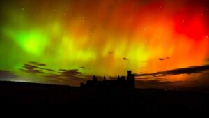 Beautiful Aurora over Slains Castle 2024