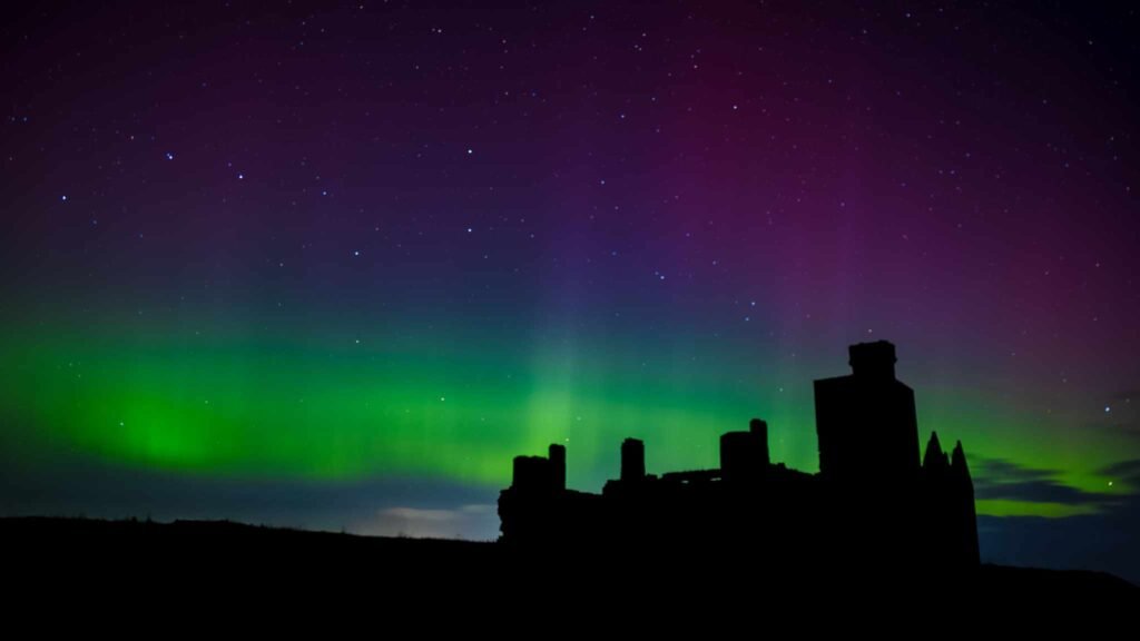 Aurora over Slains Castle 2024