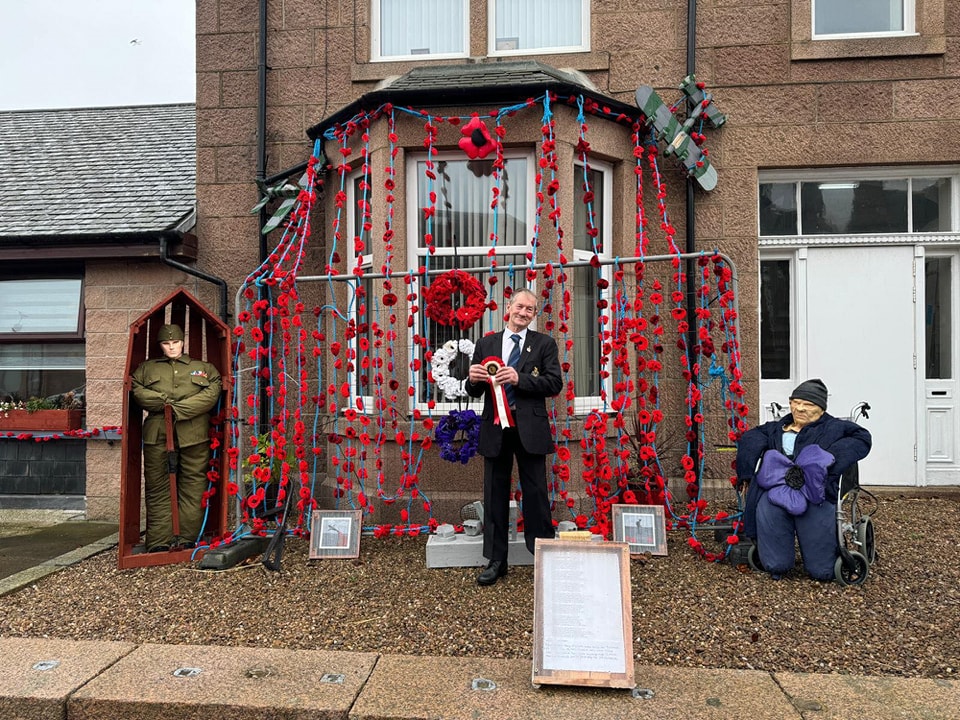 Remembrance Day Display at Allandale House won 1st place