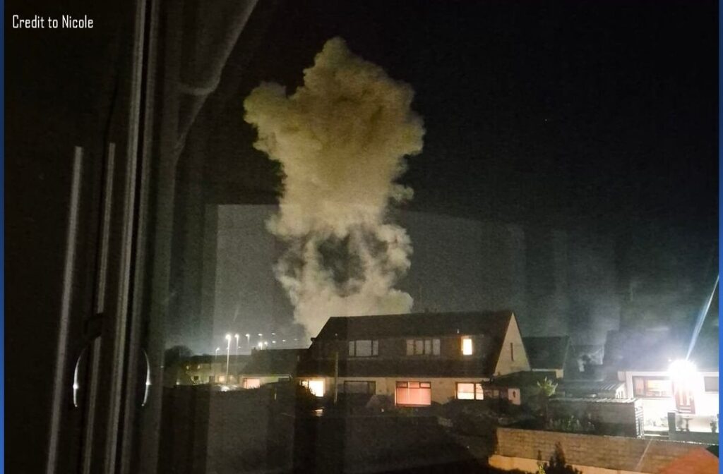 Explosion in Peterhead last night min