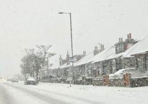 Heavy snowfall Peterhead