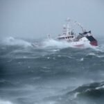 Peterhead Harbour During Storm Eowyn