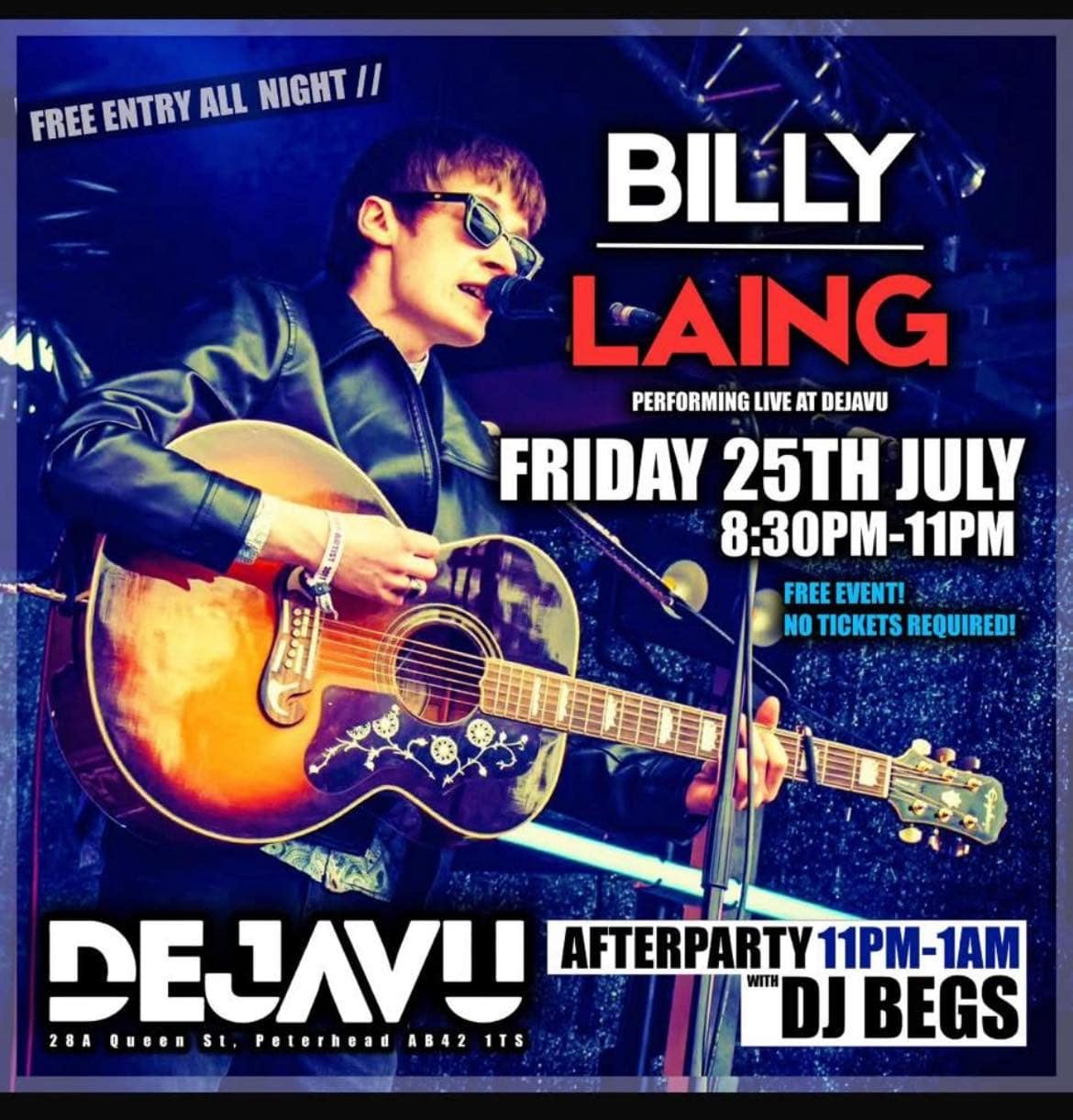 Billy Laing Performing Live at Deja Vu