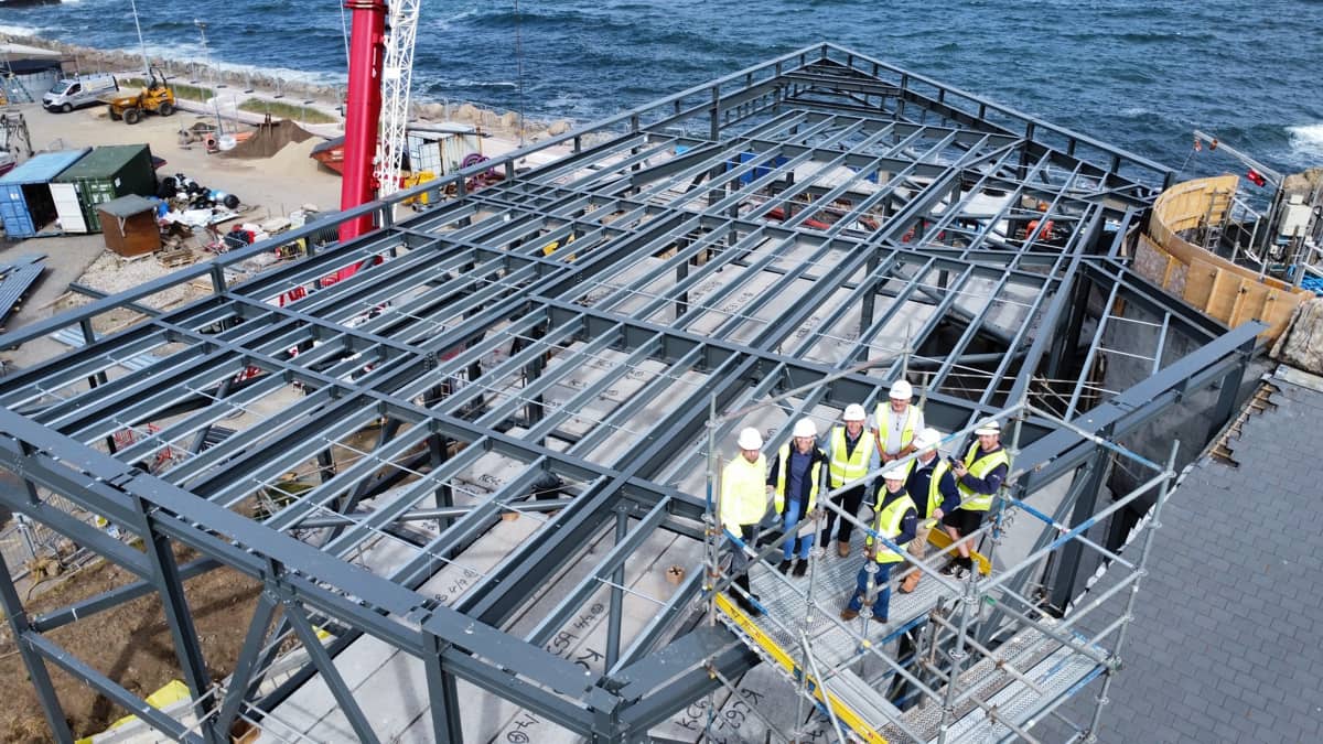 Macduff Marine Aquarium steelworks completed