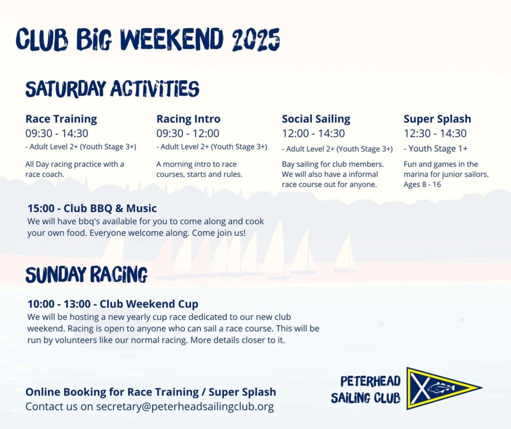 Peterhead Sailing club weekend min