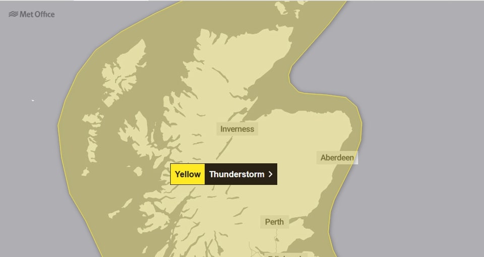 Yellow warning Thunderstorm 14.08 2 Thunderstorm warning min