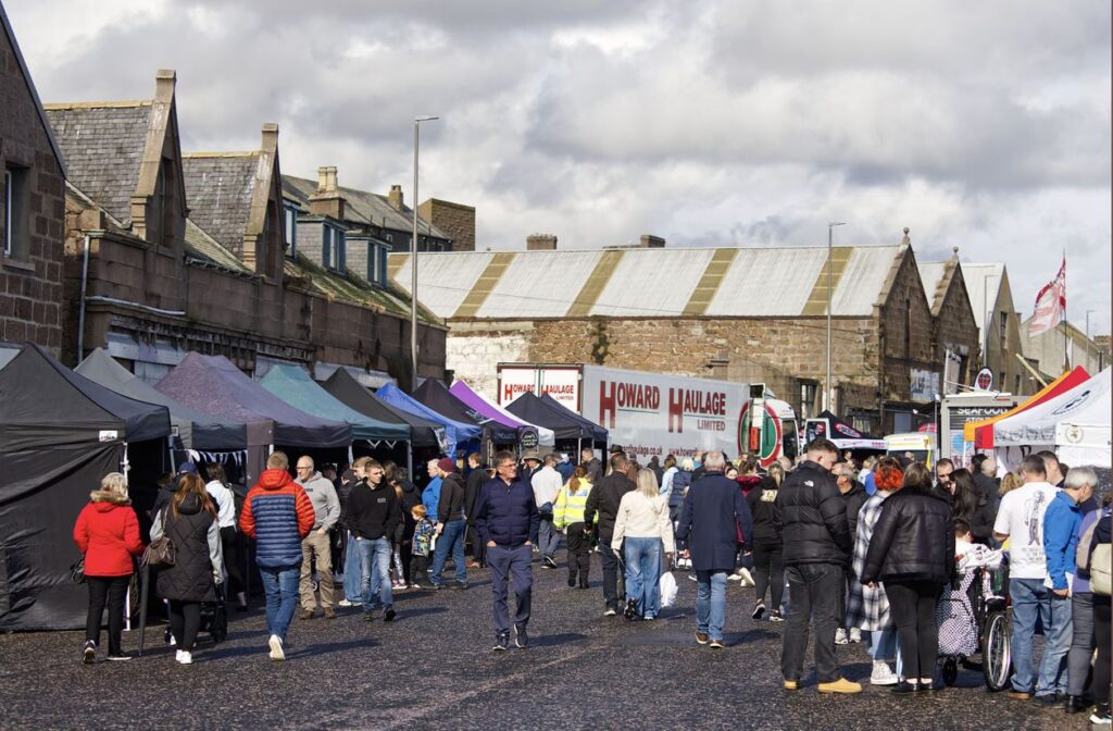Early crowds at SeaFest Peterhead. Credit Fat Man Skinny Camera