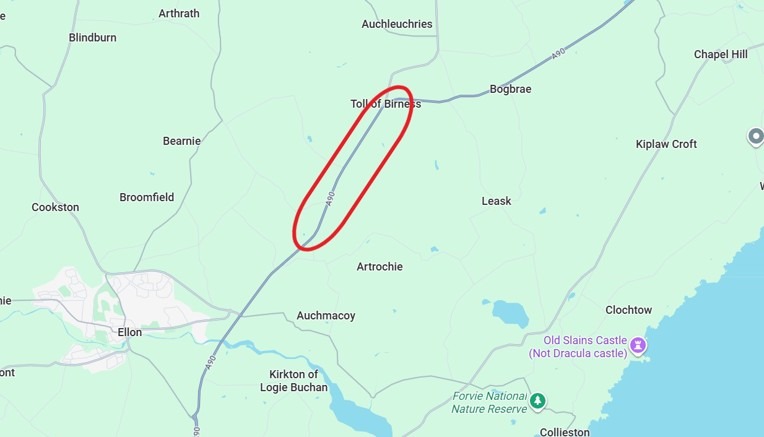 a90 near toll of birness