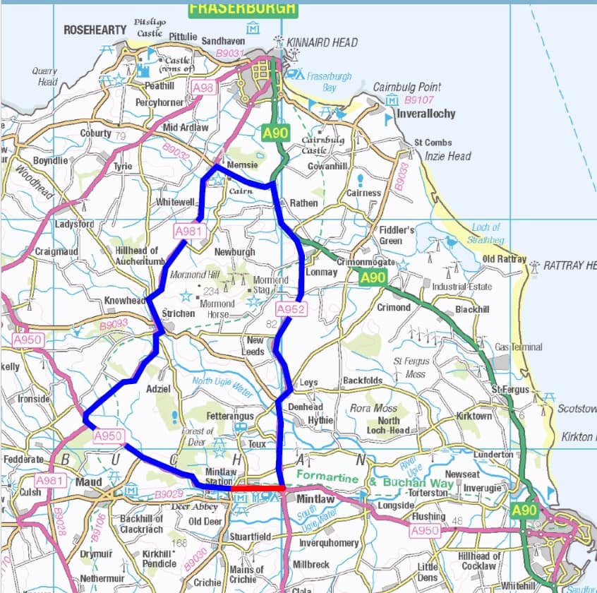 New A950 Station Road Closure Mintlaw 3 Road closure Mintlaw